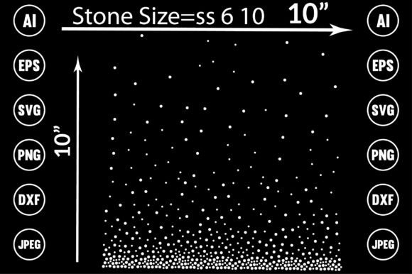 Download Scattered Pattern Rhinestone Design - Design Collection