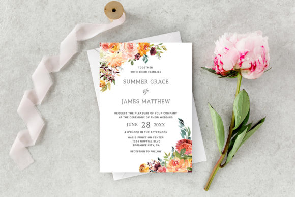 Download Romantic Floral Earthy Wedding Template - Romantic Collection