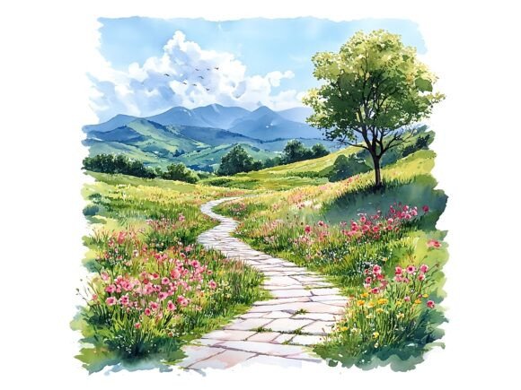 Download 10 Spring Nature Scenery Clipart Set - Set Collection