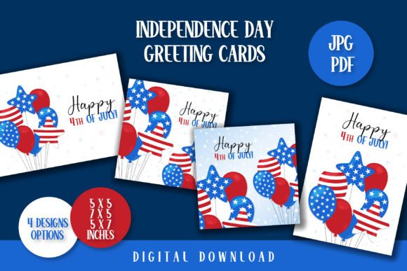 Download 4th of July Greeting Cards | USA Design - Design Collection