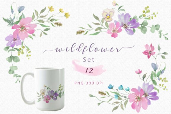 Download Watercolor Wildflower Clip Art Set - Set Collection