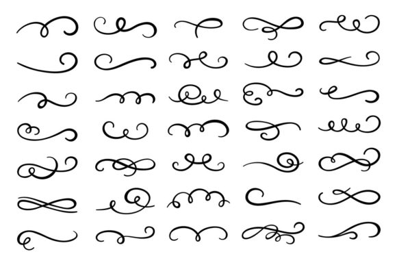 Download Calligraphic Swirl Flourish - Calligraphic Collection