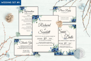 Download Wedding Invitation Set #9 Floral Style - Set Collection