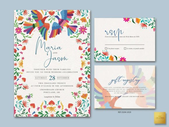 Download Mexican Theme Wedding Set 12 Templates - Set Collection