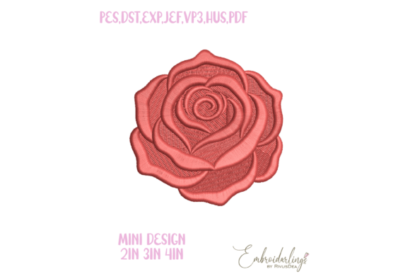 Download Mini Rose Embroidery Design - Design Collection