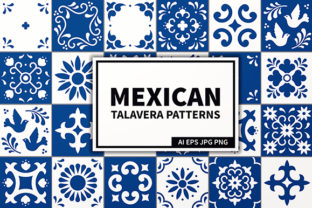 Download Mexican Talavera Tiles Patterns Set - Set Collection