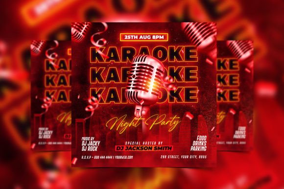 Download Karaoke Flyer PSD Template Designs - Design Collection