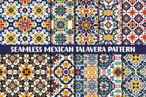 Download Seamless Mexican Talavera Pattern - Talavera Collection