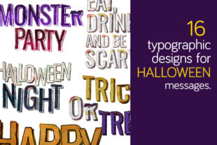 Download 16 Typographic Design for Halloween - Design Collection