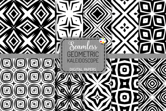 Download Seamless Geometric Kaleidoscope Patterns - Geometric Collection