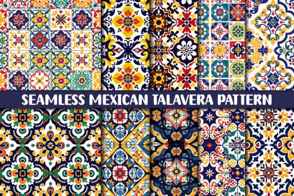 Download Seamless Mexican Talavera Pattern - Talavera Collection