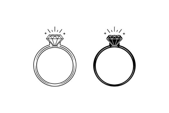 Download Diamond Engagement Ring Icon Set - Set Collection