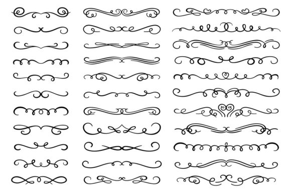 Download Calligraphic Flourish Dividers - Calligraphic Collection