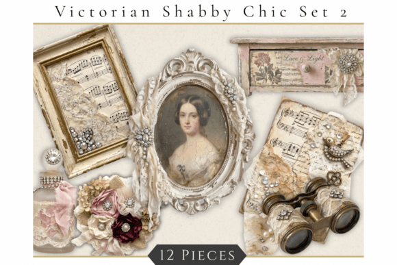 Download Vintage Lace Ephemera Graphics Set 2 - Set Collection