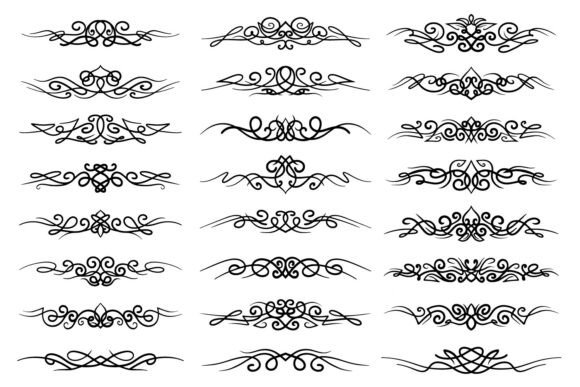 Download Calligraphic Ornamental Boarders - Calligraphic Collection