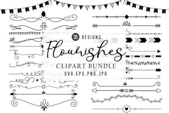 Download Flourishes Bundle, Flourishes, Dividers - Flourishes Collection