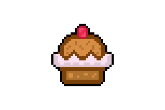 Download Cake Pixel Art Design Vector Isolated - Design Collection