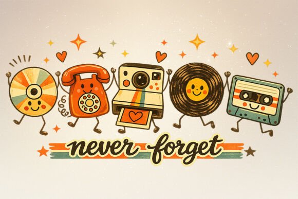 Download Never Forget Retro Cassette Tape PNG - Set Collection